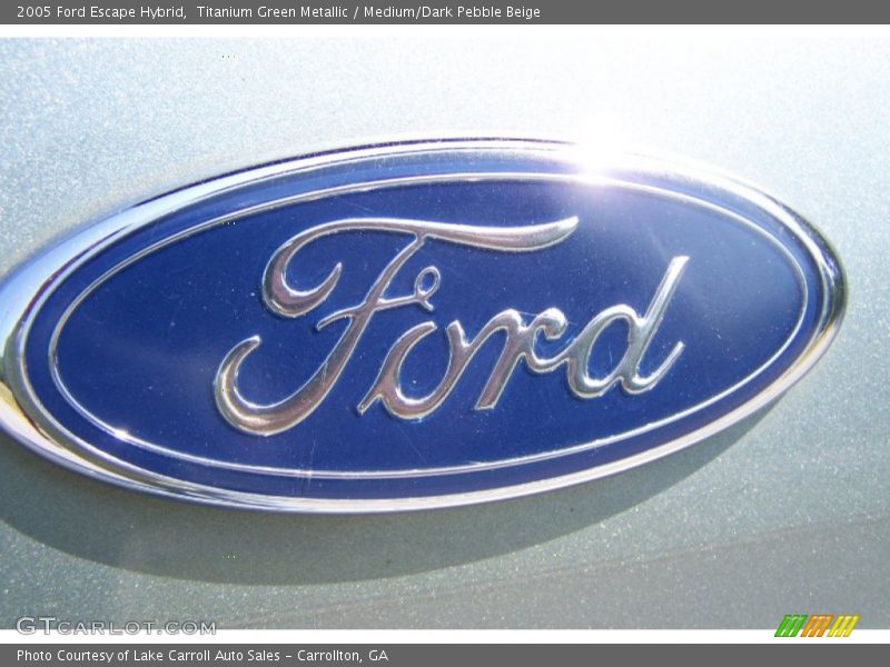 Titanium Green Metallic / Medium/Dark Pebble Beige 2005 Ford Escape Hybrid