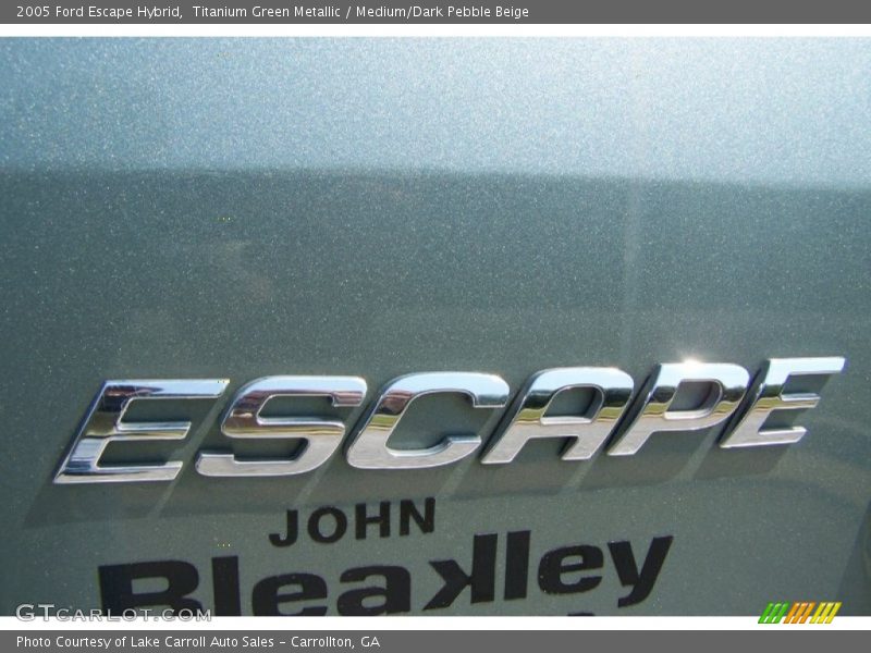 Titanium Green Metallic / Medium/Dark Pebble Beige 2005 Ford Escape Hybrid