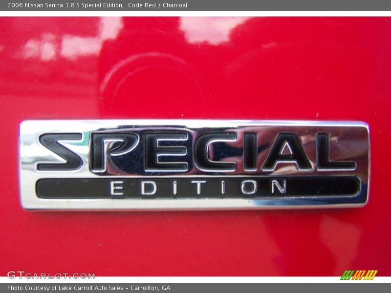 Code Red / Charcoal 2006 Nissan Sentra 1.8 S Special Edition