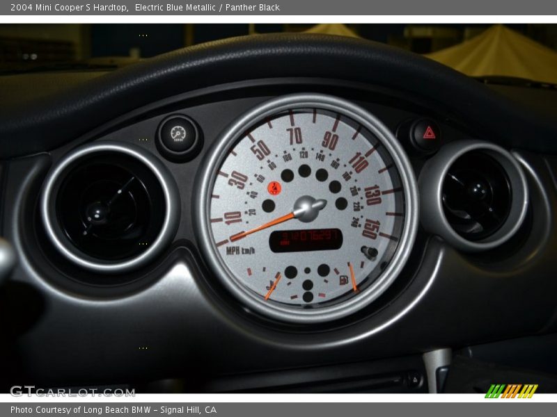 Electric Blue Metallic / Panther Black 2004 Mini Cooper S Hardtop