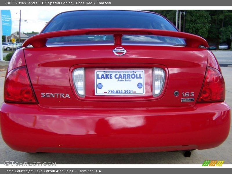 Code Red / Charcoal 2006 Nissan Sentra 1.8 S Special Edition