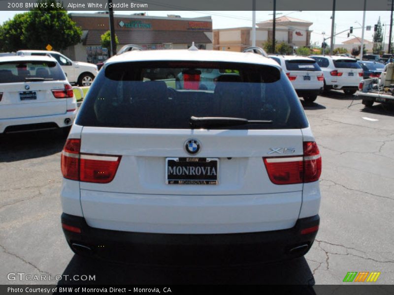 Alpine White / Saddle Brown 2008 BMW X5 4.8i
