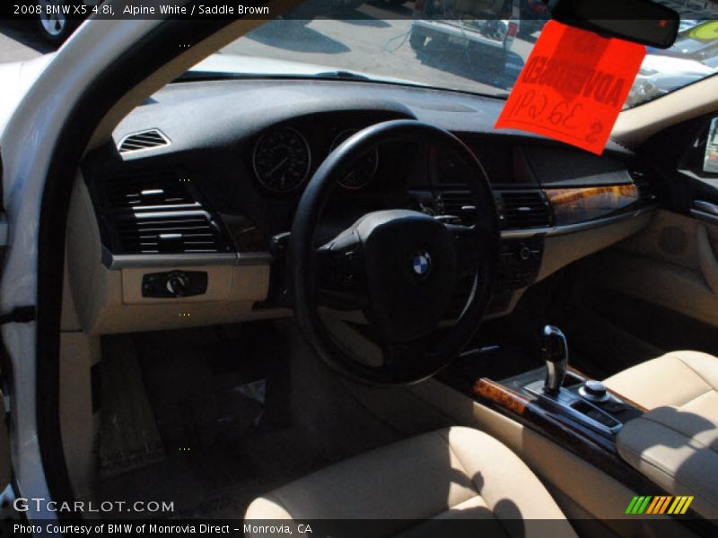 Alpine White / Saddle Brown 2008 BMW X5 4.8i