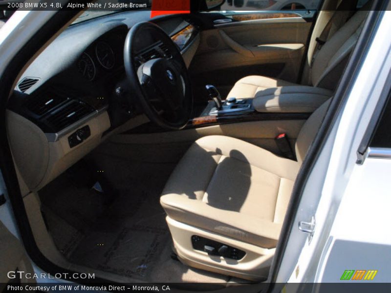 Alpine White / Saddle Brown 2008 BMW X5 4.8i