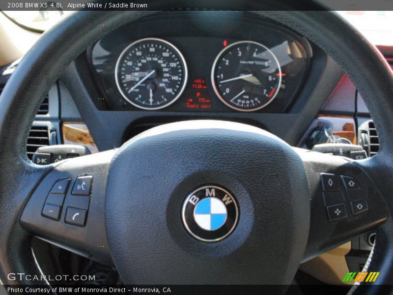 Alpine White / Saddle Brown 2008 BMW X5 4.8i
