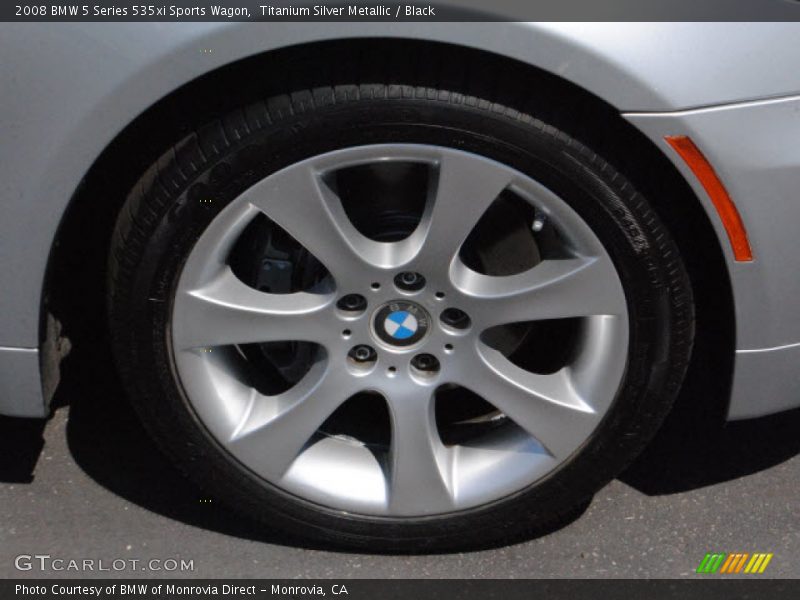 Titanium Silver Metallic / Black 2008 BMW 5 Series 535xi Sports Wagon