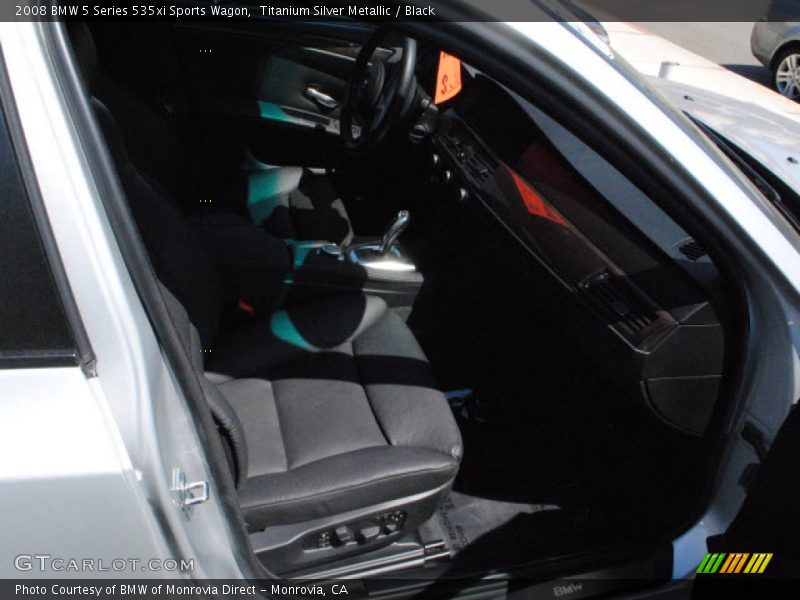 Titanium Silver Metallic / Black 2008 BMW 5 Series 535xi Sports Wagon