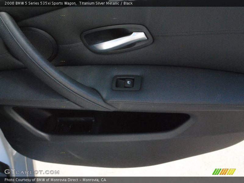 Titanium Silver Metallic / Black 2008 BMW 5 Series 535xi Sports Wagon