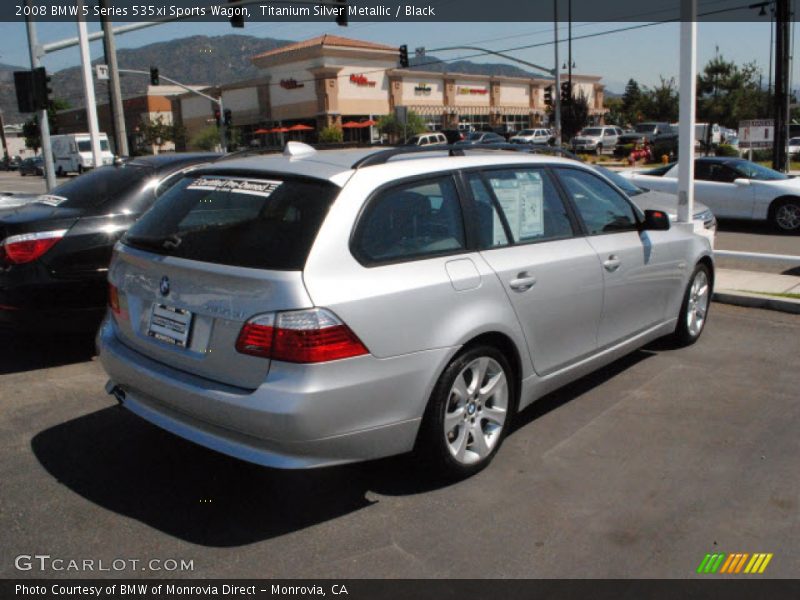 Titanium Silver Metallic / Black 2008 BMW 5 Series 535xi Sports Wagon