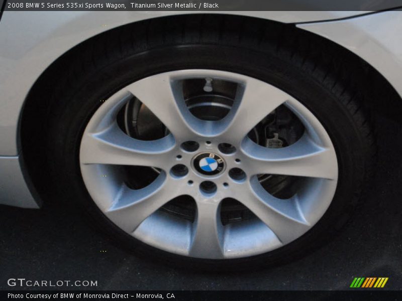 Titanium Silver Metallic / Black 2008 BMW 5 Series 535xi Sports Wagon