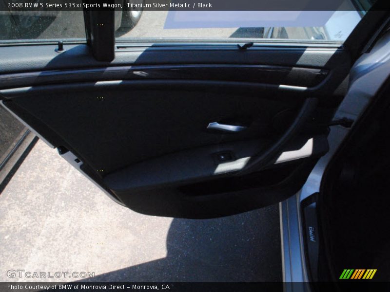 Titanium Silver Metallic / Black 2008 BMW 5 Series 535xi Sports Wagon