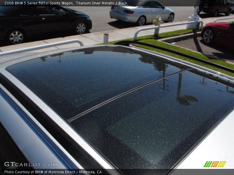 Titanium Silver Metallic / Black 2008 BMW 5 Series 535xi Sports Wagon