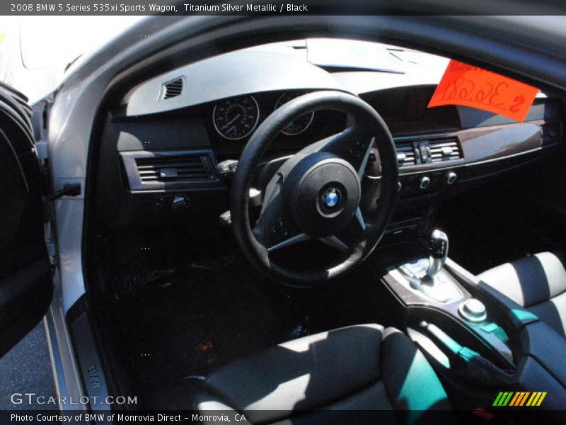 Titanium Silver Metallic / Black 2008 BMW 5 Series 535xi Sports Wagon