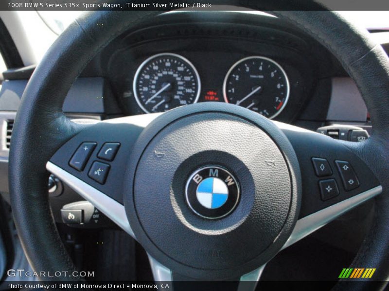 Titanium Silver Metallic / Black 2008 BMW 5 Series 535xi Sports Wagon
