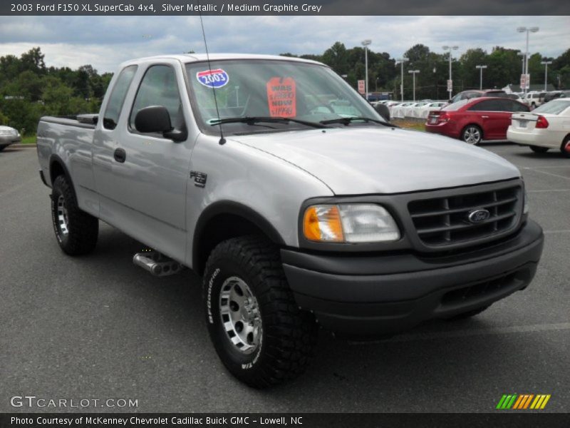 Silver Metallic / Medium Graphite Grey 2003 Ford F150 XL SuperCab 4x4