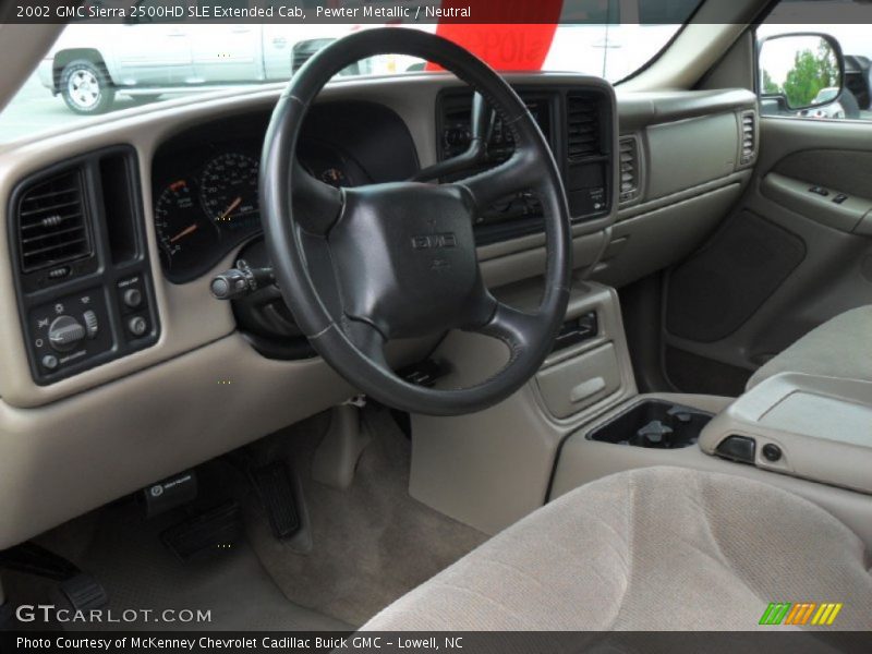 Pewter Metallic / Neutral 2002 GMC Sierra 2500HD SLE Extended Cab