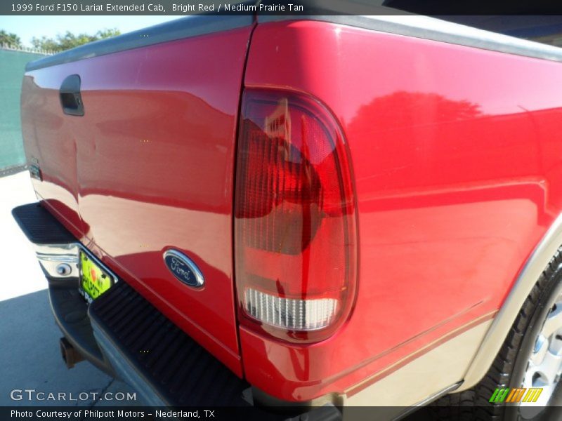Bright Red / Medium Prairie Tan 1999 Ford F150 Lariat Extended Cab