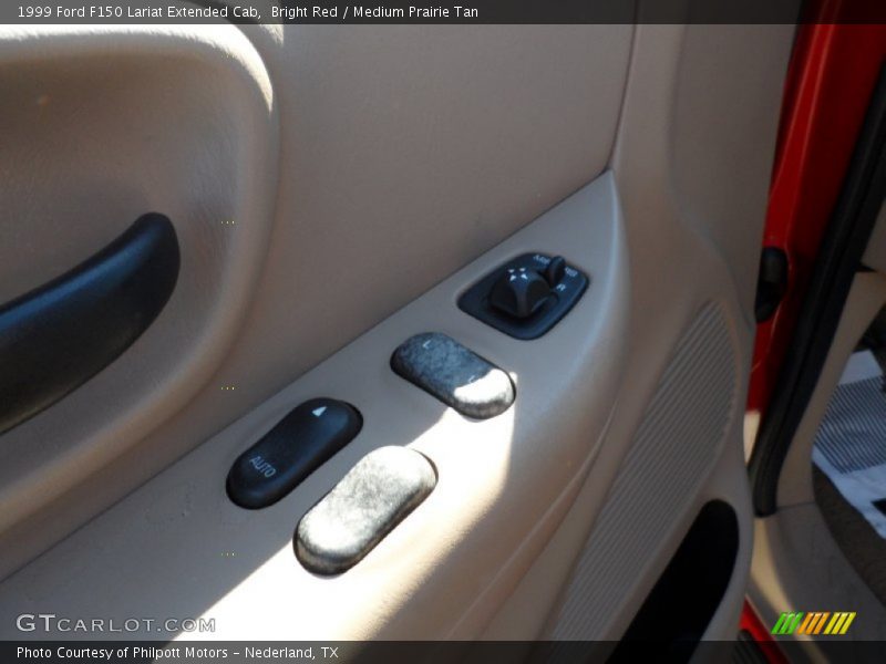 Bright Red / Medium Prairie Tan 1999 Ford F150 Lariat Extended Cab