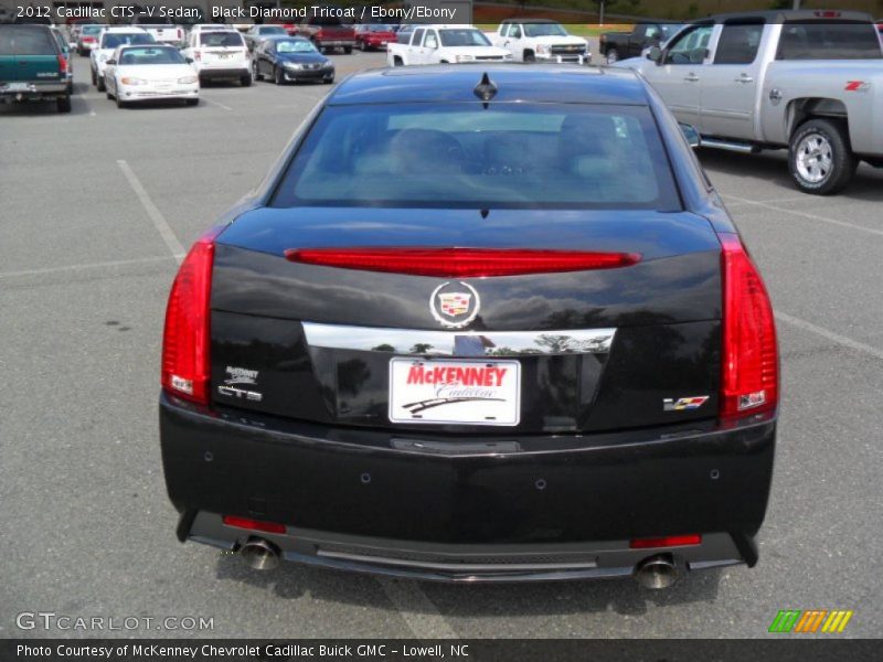 Black Diamond Tricoat / Ebony/Ebony 2012 Cadillac CTS -V Sedan