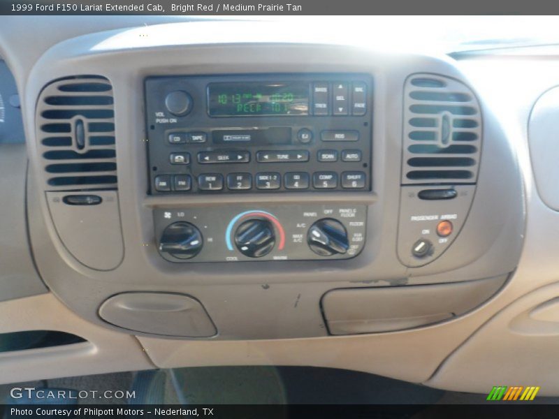 Bright Red / Medium Prairie Tan 1999 Ford F150 Lariat Extended Cab