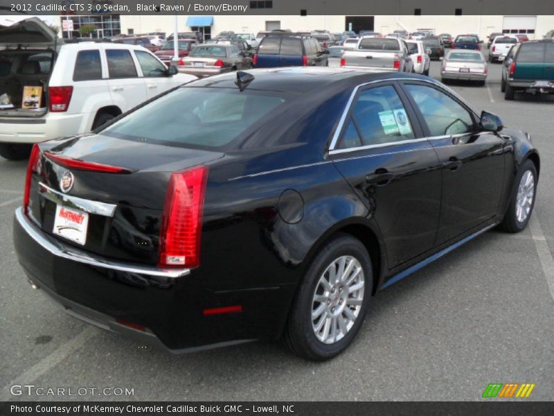 Black Raven / Ebony/Ebony 2012 Cadillac CTS 3.0 Sedan