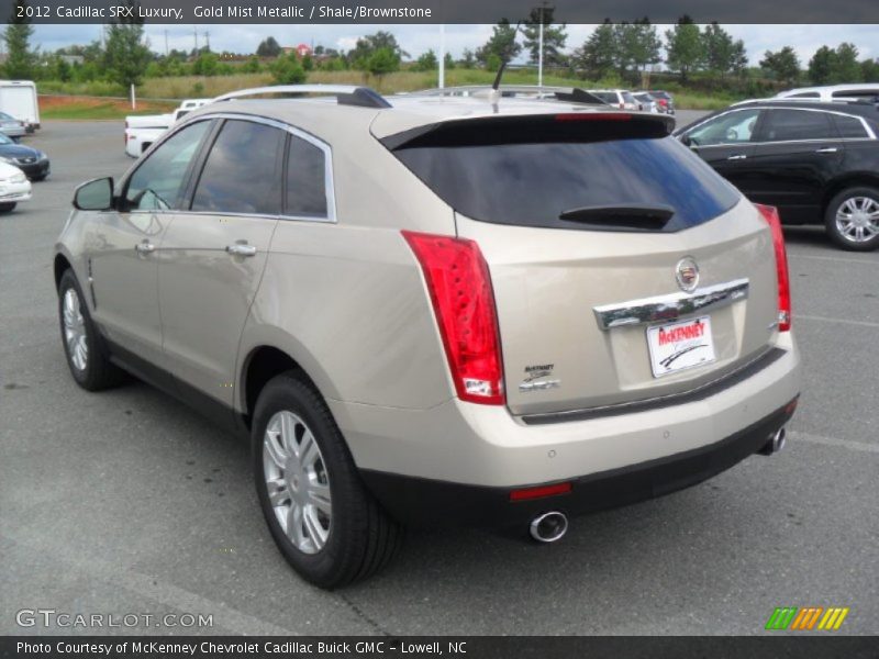 Gold Mist Metallic / Shale/Brownstone 2012 Cadillac SRX Luxury