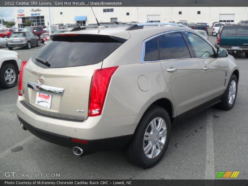 Gold Mist Metallic / Shale/Brownstone 2012 Cadillac SRX Luxury