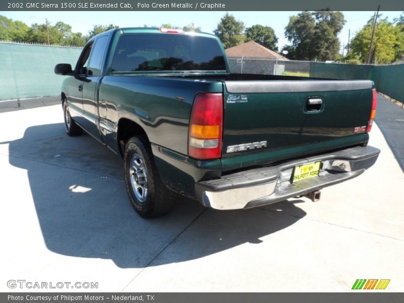 Polo Green Metallic / Graphite 2002 GMC Sierra 1500 SLE Extended Cab