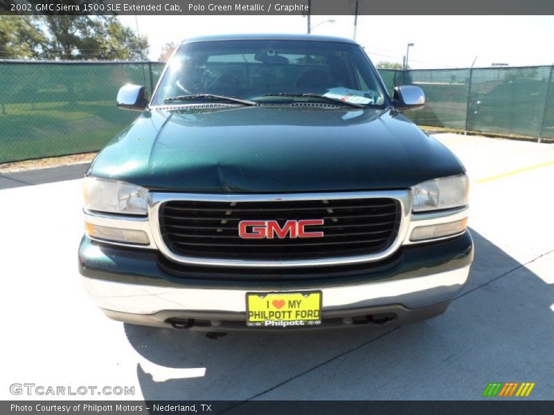 Polo Green Metallic / Graphite 2002 GMC Sierra 1500 SLE Extended Cab