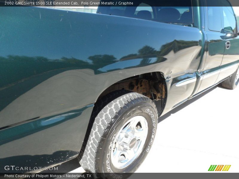 Polo Green Metallic / Graphite 2002 GMC Sierra 1500 SLE Extended Cab