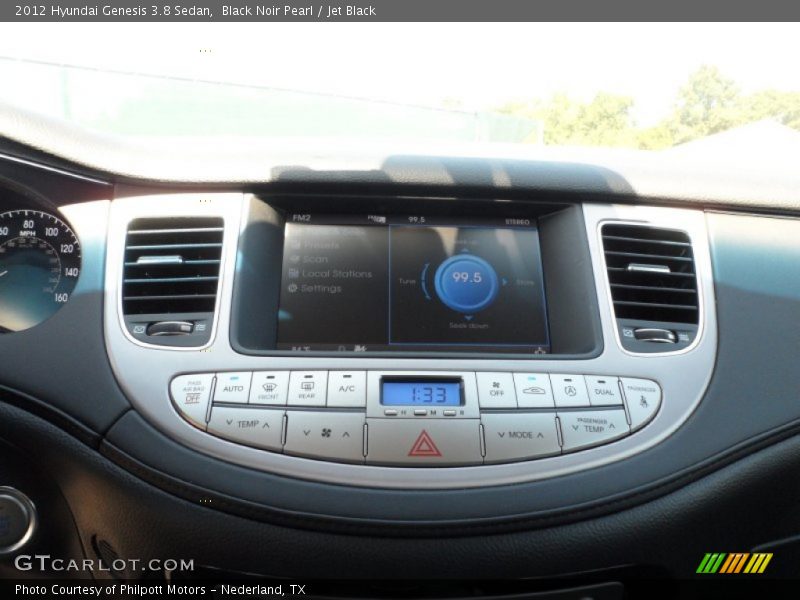 Controls of 2012 Genesis 3.8 Sedan