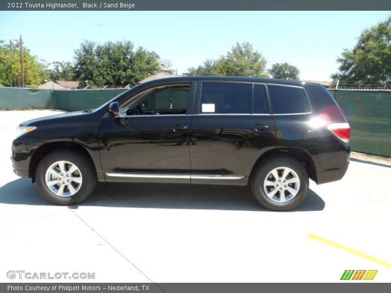 Black / Sand Beige 2012 Toyota Highlander