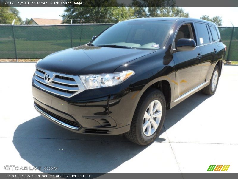 Black / Sand Beige 2012 Toyota Highlander