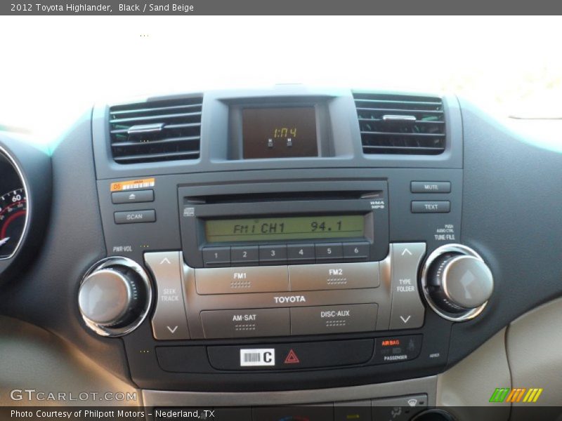 Audio System of 2012 Highlander 