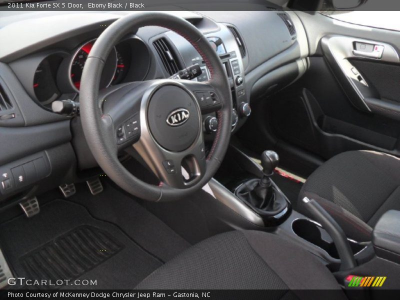  2011 Forte SX 5 Door Black Interior