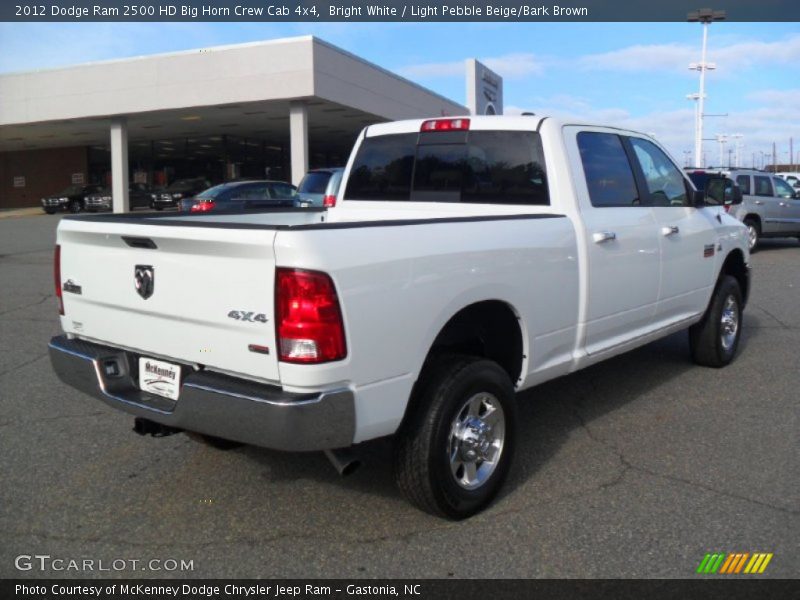 Bright White / Light Pebble Beige/Bark Brown 2012 Dodge Ram 2500 HD Big Horn Crew Cab 4x4