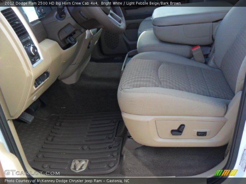 Bright White / Light Pebble Beige/Bark Brown 2012 Dodge Ram 2500 HD Big Horn Crew Cab 4x4