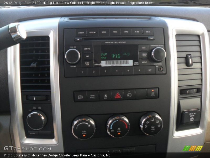 Controls of 2012 Ram 2500 HD Big Horn Crew Cab 4x4