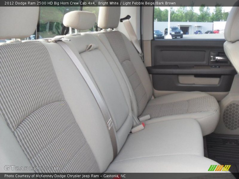 Bright White / Light Pebble Beige/Bark Brown 2012 Dodge Ram 2500 HD Big Horn Crew Cab 4x4