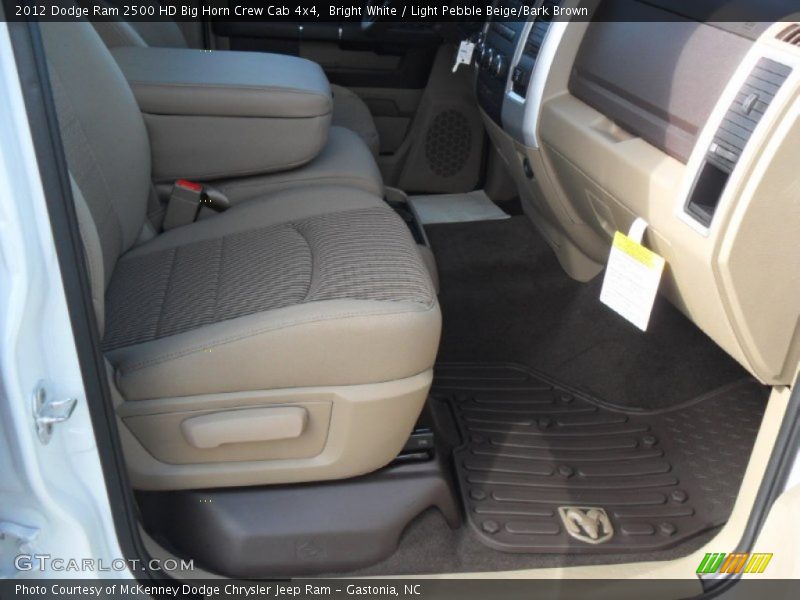 Bright White / Light Pebble Beige/Bark Brown 2012 Dodge Ram 2500 HD Big Horn Crew Cab 4x4