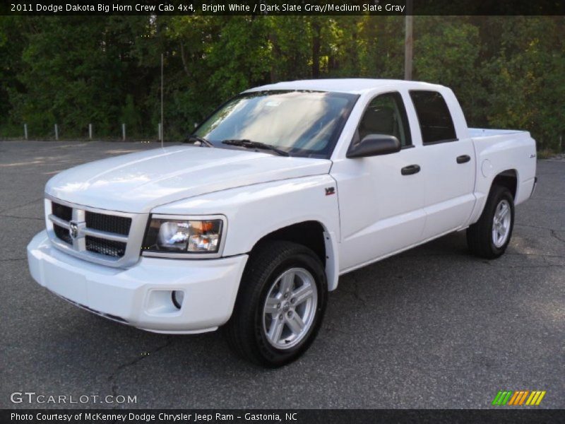 Bright White / Dark Slate Gray/Medium Slate Gray 2011 Dodge Dakota Big Horn Crew Cab 4x4