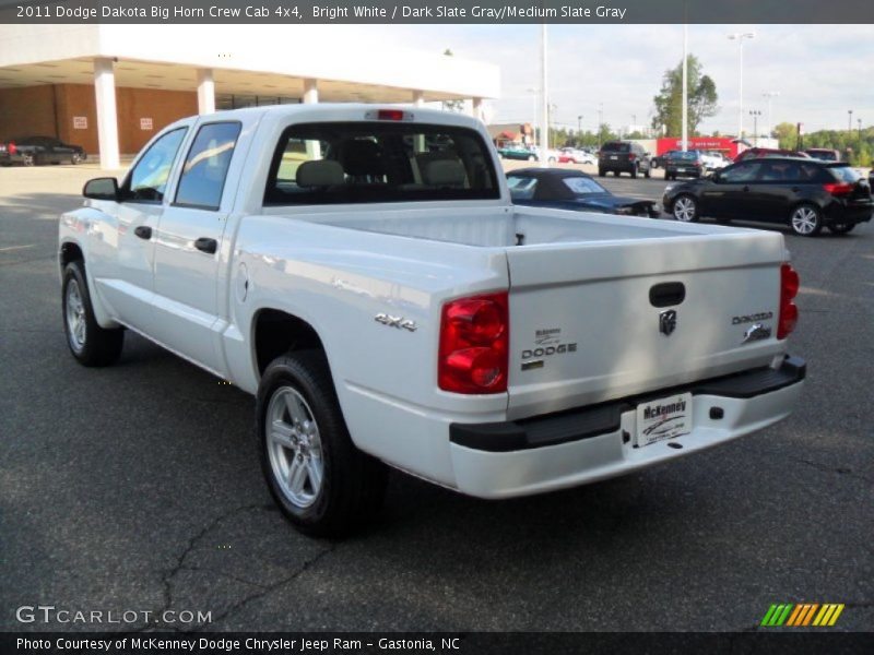 Bright White / Dark Slate Gray/Medium Slate Gray 2011 Dodge Dakota Big Horn Crew Cab 4x4