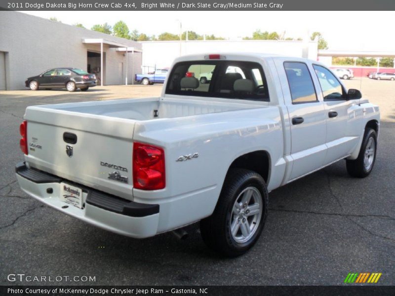 Bright White / Dark Slate Gray/Medium Slate Gray 2011 Dodge Dakota Big Horn Crew Cab 4x4