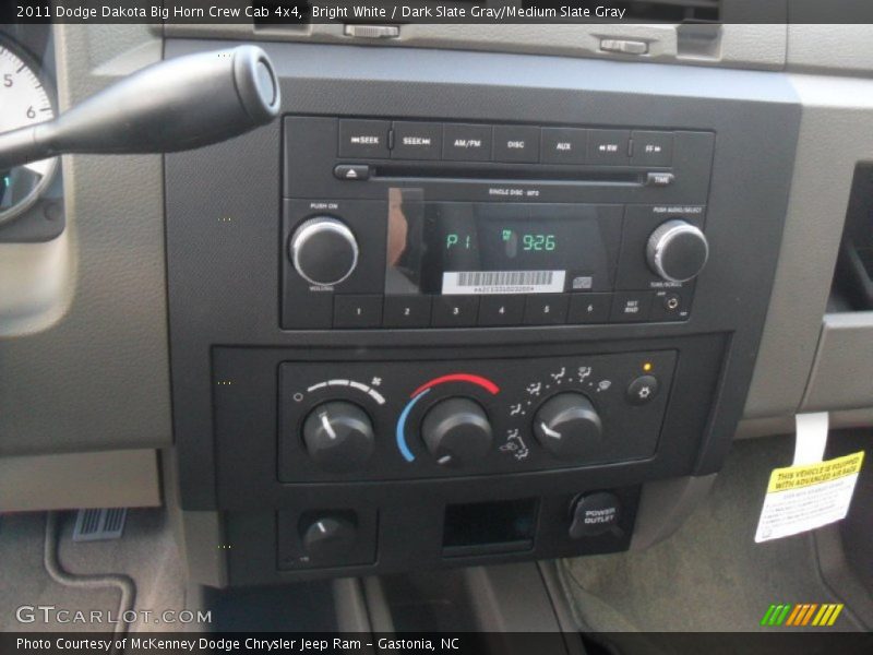 Bright White / Dark Slate Gray/Medium Slate Gray 2011 Dodge Dakota Big Horn Crew Cab 4x4