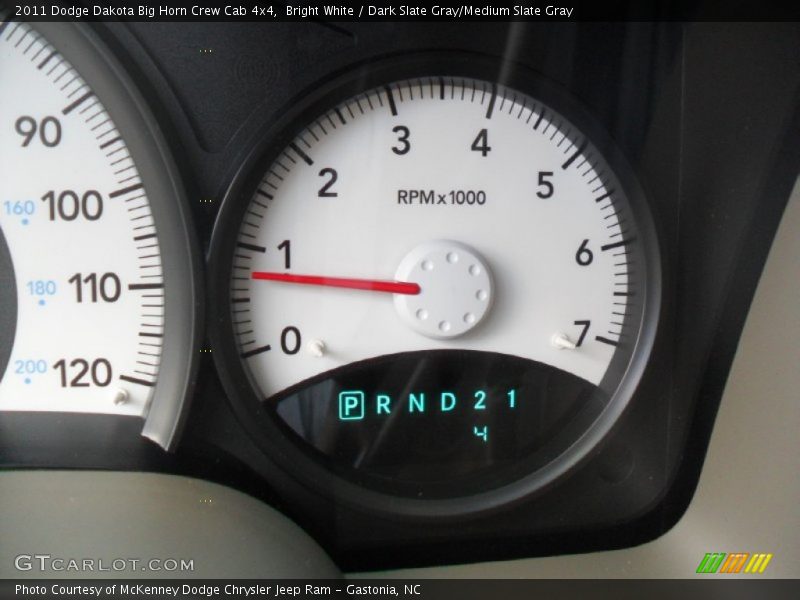 Bright White / Dark Slate Gray/Medium Slate Gray 2011 Dodge Dakota Big Horn Crew Cab 4x4