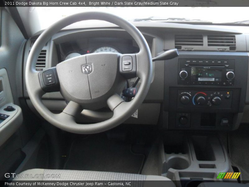 Bright White / Dark Slate Gray/Medium Slate Gray 2011 Dodge Dakota Big Horn Crew Cab 4x4