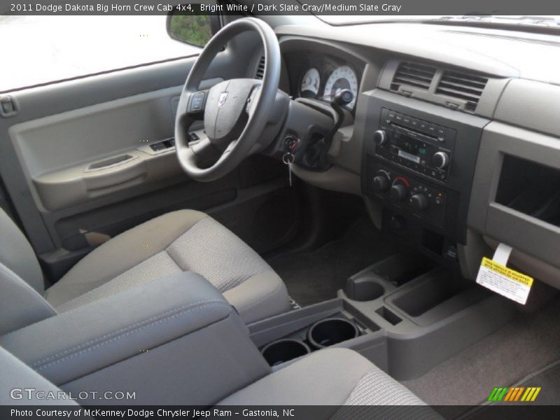 Bright White / Dark Slate Gray/Medium Slate Gray 2011 Dodge Dakota Big Horn Crew Cab 4x4
