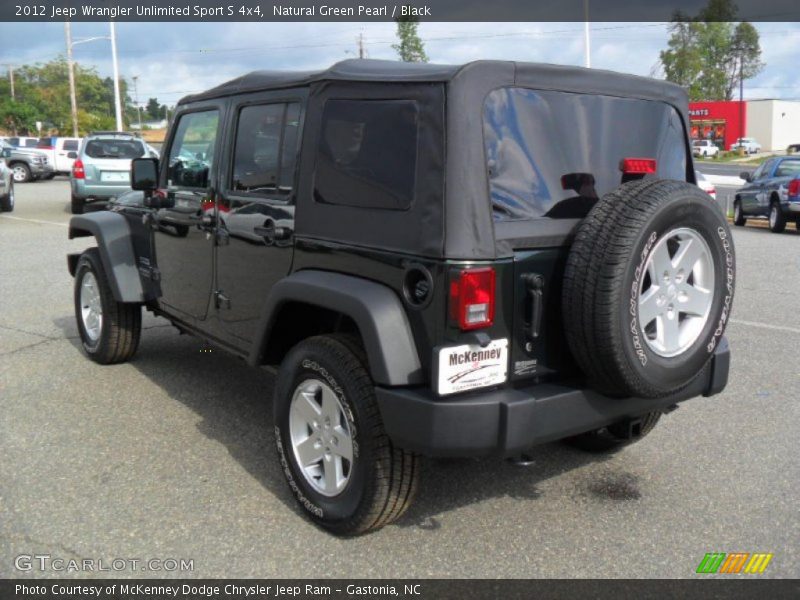 Natural Green Pearl / Black 2012 Jeep Wrangler Unlimited Sport S 4x4