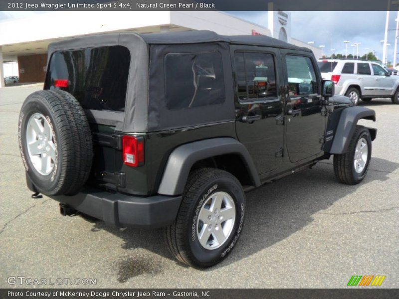Natural Green Pearl / Black 2012 Jeep Wrangler Unlimited Sport S 4x4