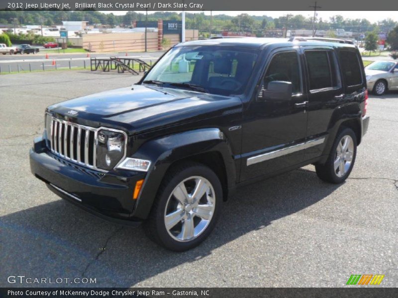 Brilliant Black Crystal Pearl / Dark Slate Gray 2012 Jeep Liberty Jet